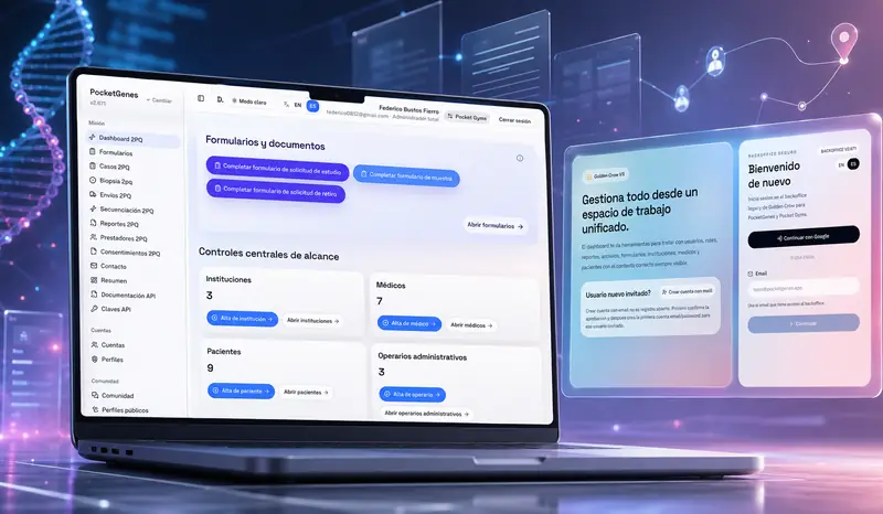 Pocket Genes backoffice preview
